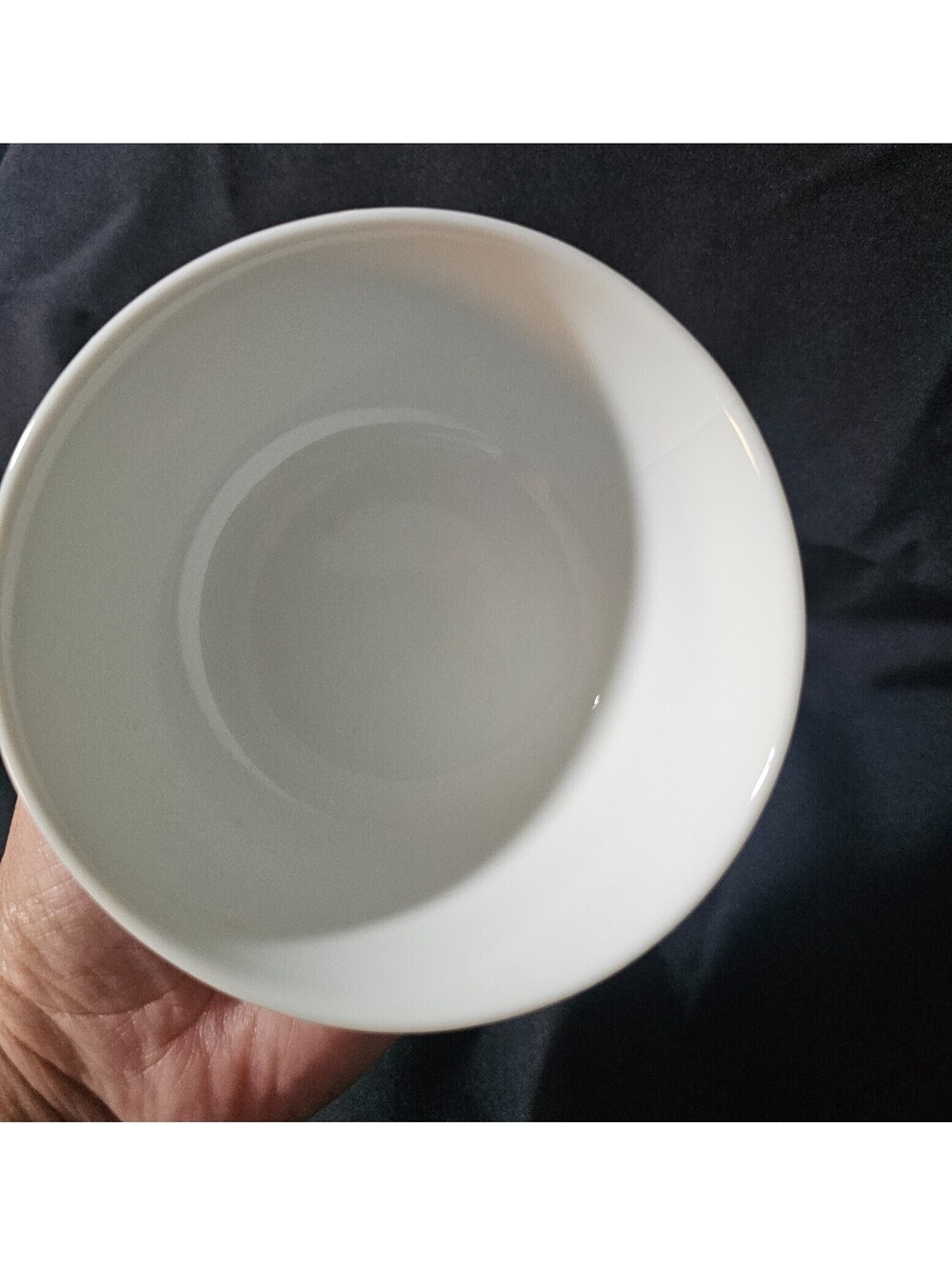 Vintage Porcelain Rice Soup Bowl White With Gold Trim 2.5" China Leaves Nature - Picture 9 of 10